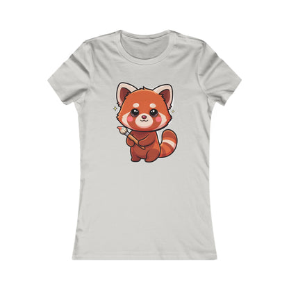 Kawaii Red Panda Women's Tee for Art Lovers