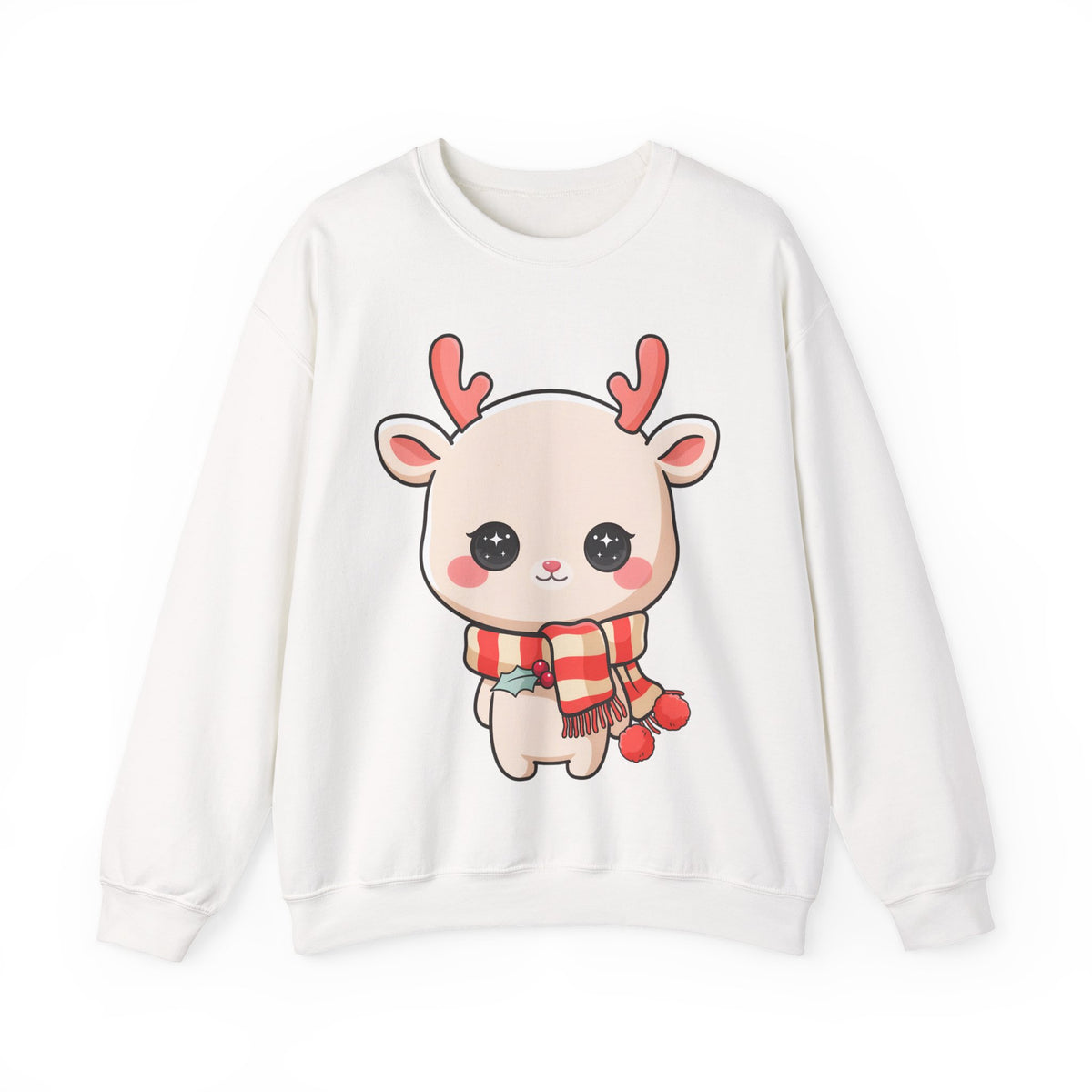 Kawaii Christmas Reindeer Sweatshirt for Holiday Fans