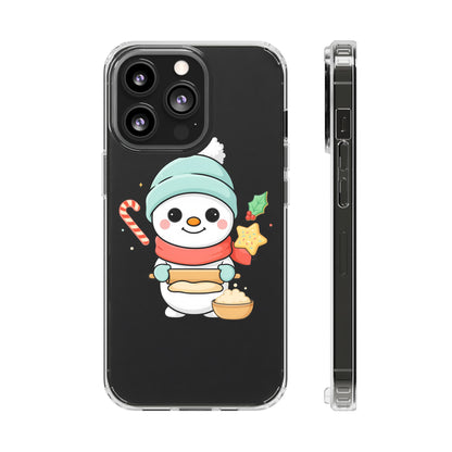 Christmas Snowman Phone Case, Cute Cookie Baker