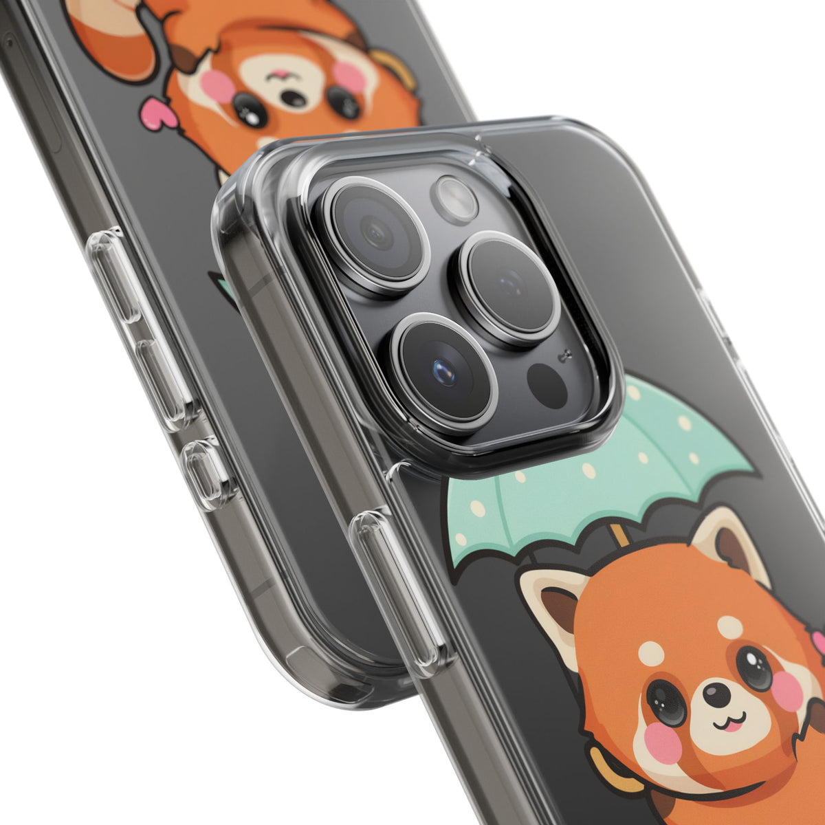 Kawaii Red Panda Clear Impact-Resistant Case