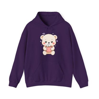Kawaii Polar Bear Hoodie – Cozy Cocoa Cub Sweatshirt