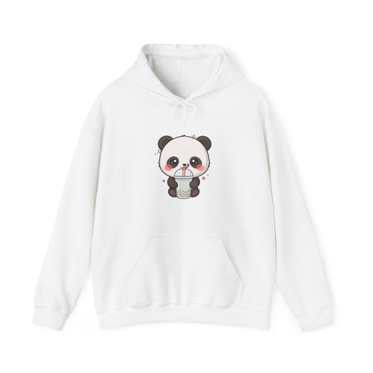 Bubble Tea Panda Hoodie, Kawaii Chibi Boba Sweatshirt