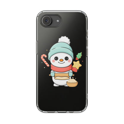 Christmas Snowman Phone Case, Cute Cookie Baker
