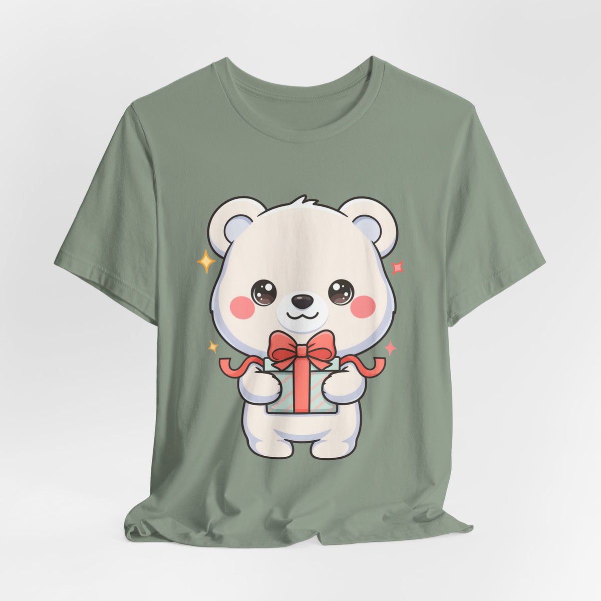Kawaii Polar Bear Gift T-Shirt for Cute Holiday Cheer