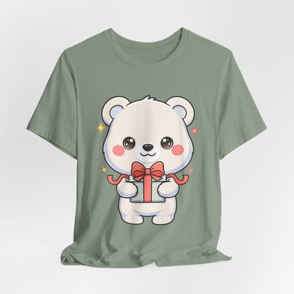 Kawaii Polar Bear Gift T-Shirt for Cute Holiday Cheer
