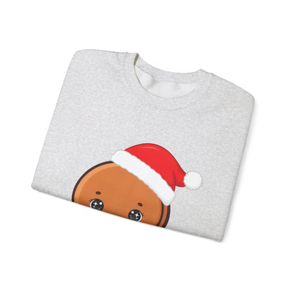 Christmas Gingerbread Sweatshirt, Cute Kawaii Holiday Crewneck