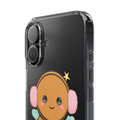 Kawaii Gingerbread Phone Case, Cute Winter Character