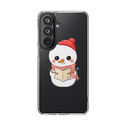 Kawaii Snowman Phone Case Reading to Santa