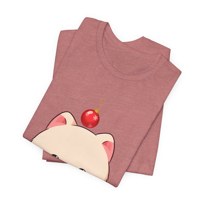 Kawaii Arctic Fox Christmas T-Shirt for Holiday Fans