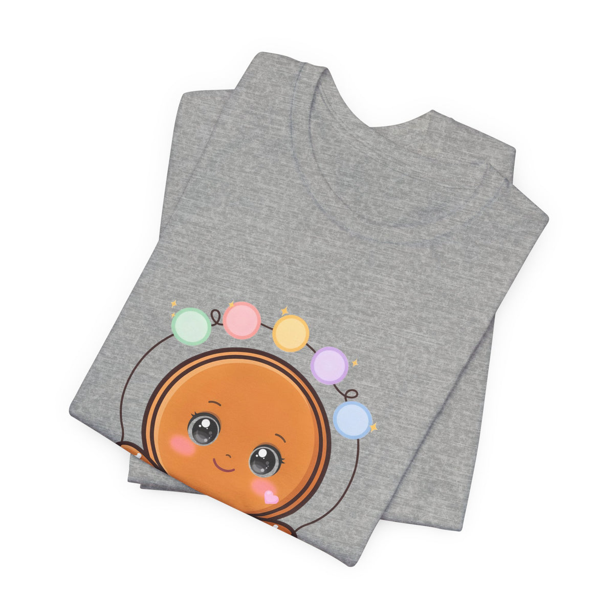 Kawaii Gingerbread Man Christmas T-Shirt, Cute Holiday Tee