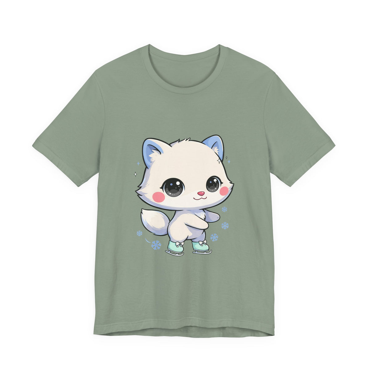 Kawaii Arctic Fox T-Shirt for Winter Gift Giving