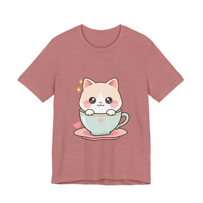 Kawaii Cat T-Shirt for Cute Cat and Chibi Art Fans