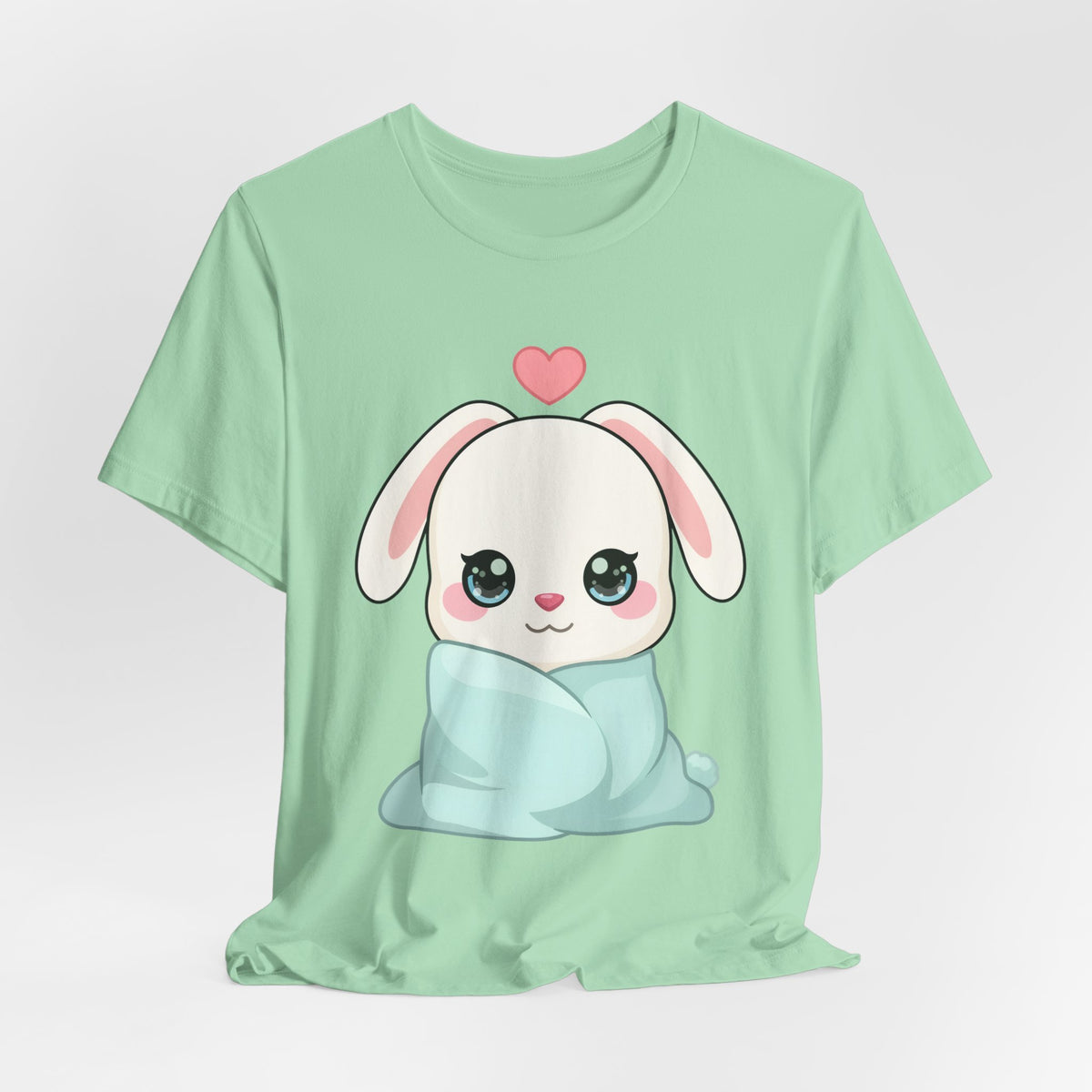 Cozy Bunny T-Shirt, Kawaii Blanket Bunny Tee