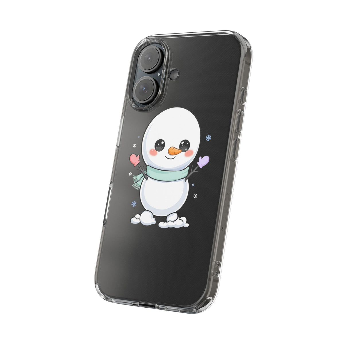 Kawaii Snowman Clear Impact-Resistant Case