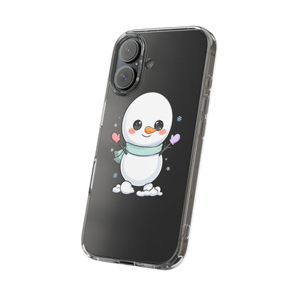 Kawaii Snowman Clear Impact-Resistant Case