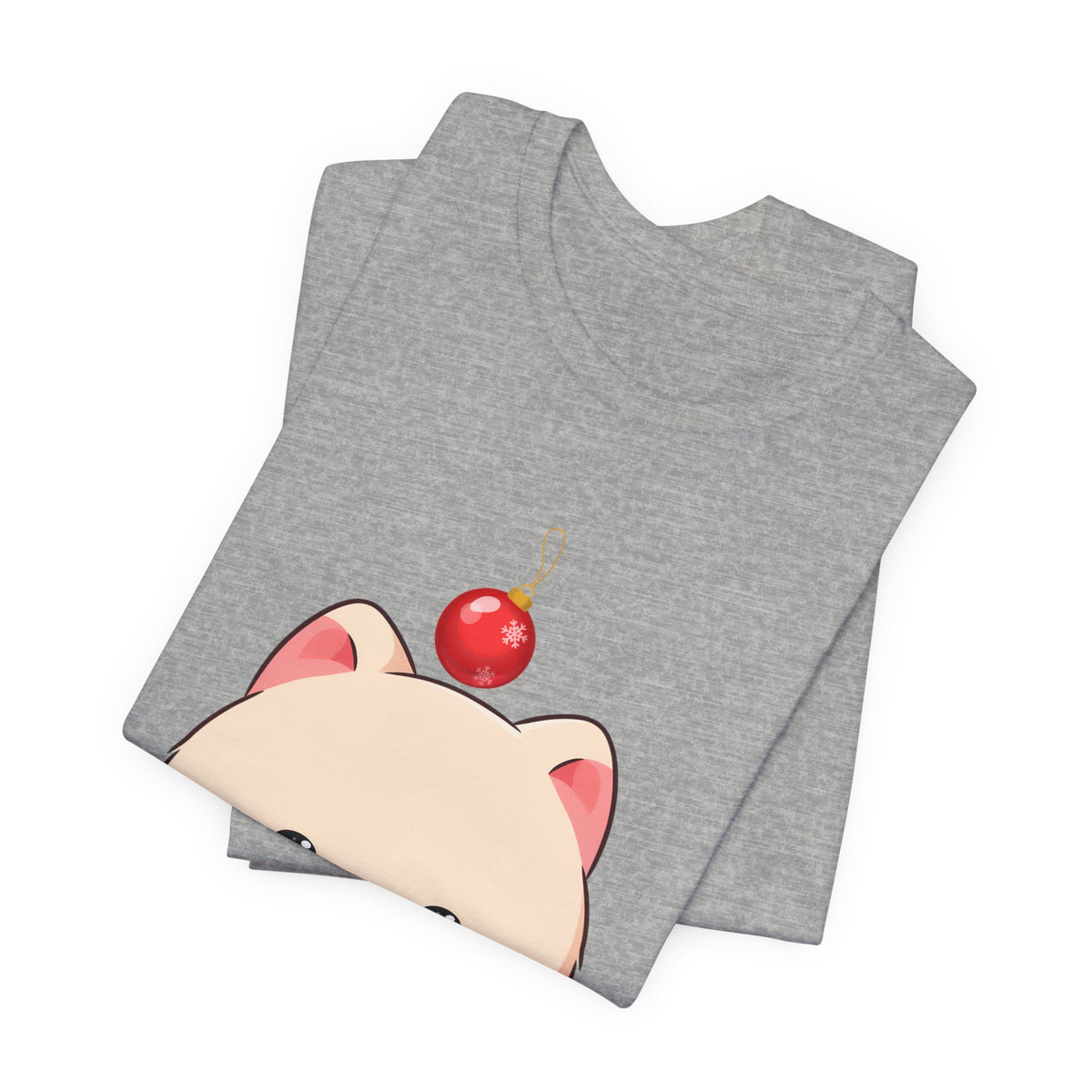 Kawaii Arctic Fox Christmas T-Shirt for Holiday Fans