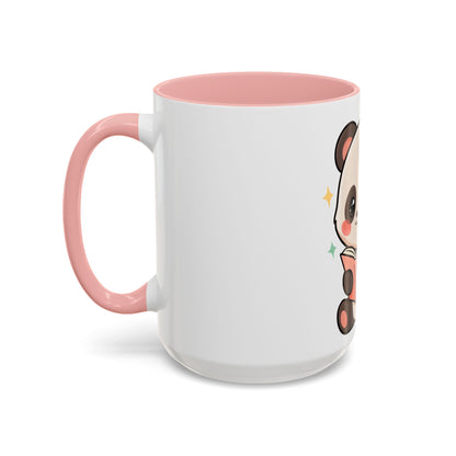 Kawaii Panda Reading Mug, Cute Book Lover Coffee Cup