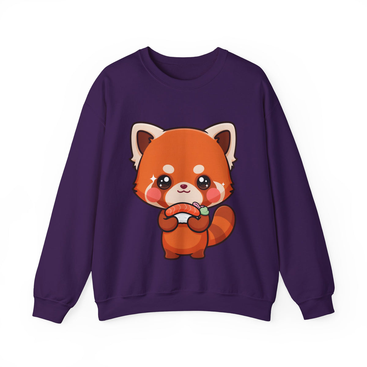Red Panda Sushi Sweatshirt, Cute Kawaii Crewneck