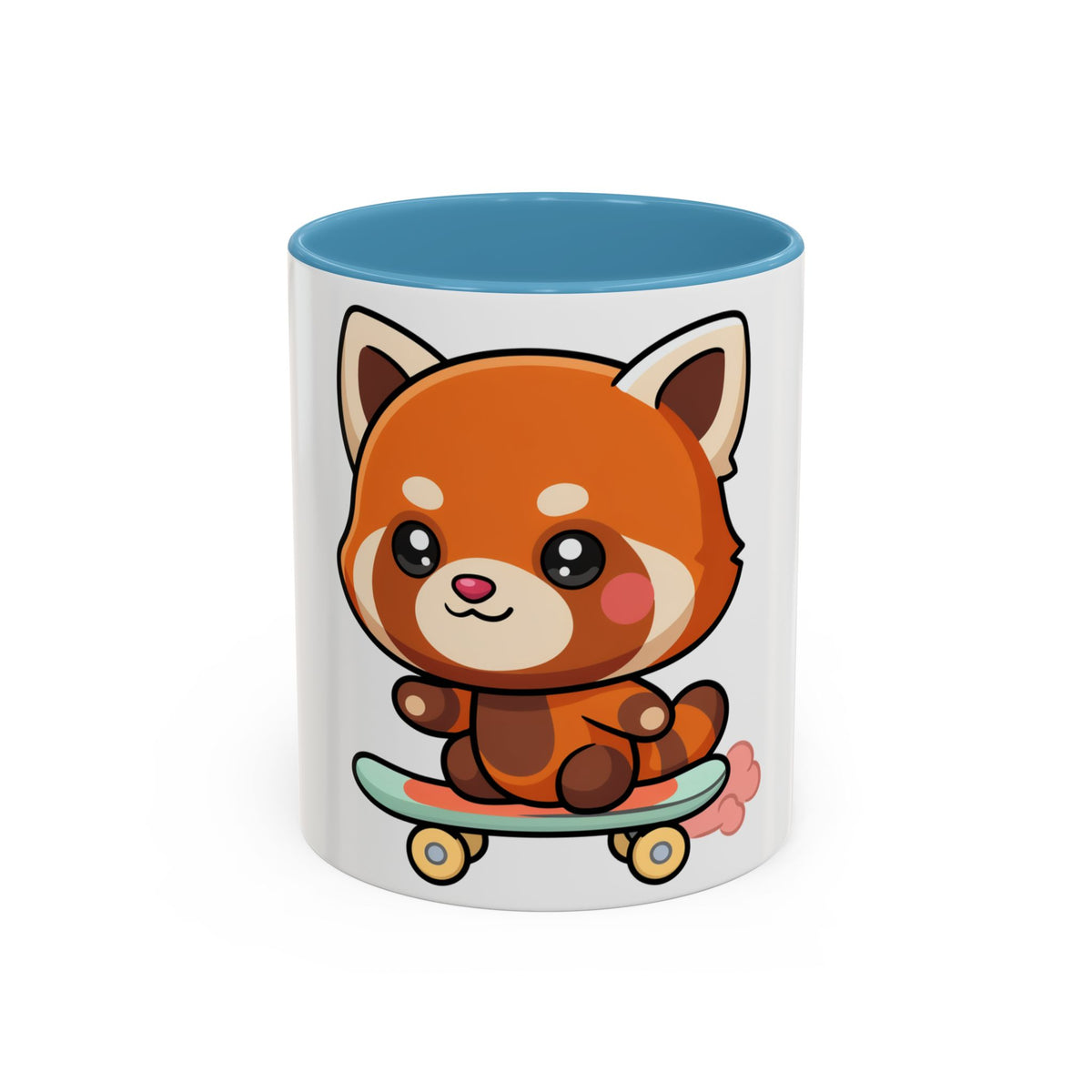 Red Panda Skateboard Mug – Kawaii Accent Coffee Mug