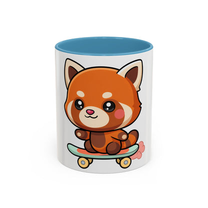 Red Panda Skateboard Mug – Kawaii Accent Coffee Mug