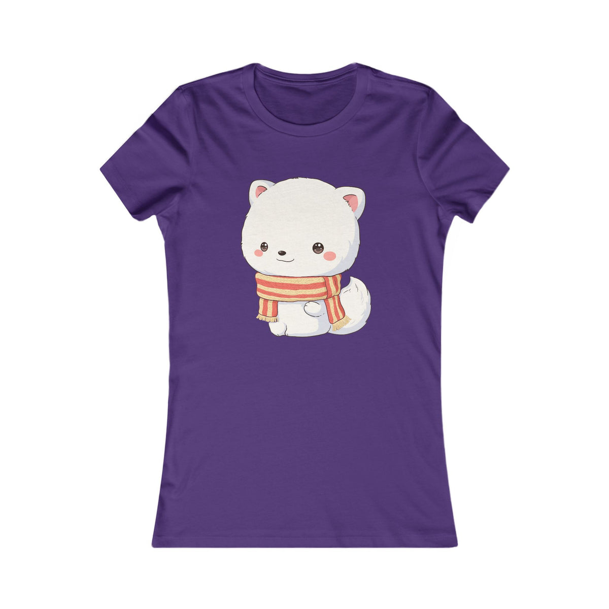 Kawaii Arctic Fox Christmas Tee for Cozy Holiday Fans