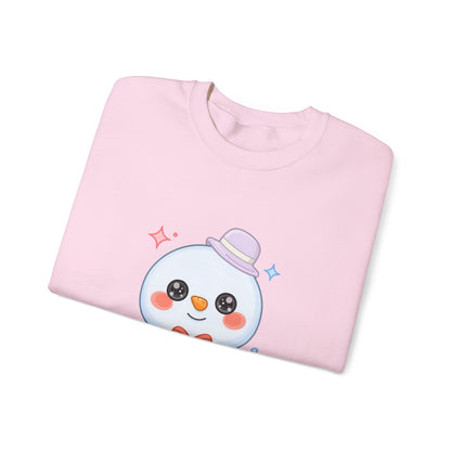 Kawaii Snowman Christmas Sweatshirt, Cute Holiday Gift