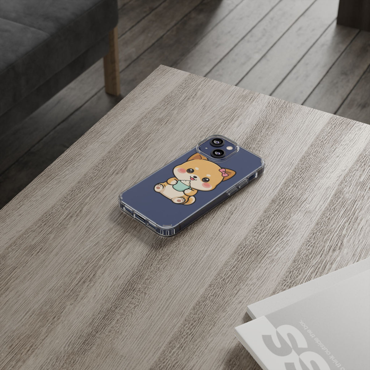 Kawaii Shiba Inu Phone Case with Latte