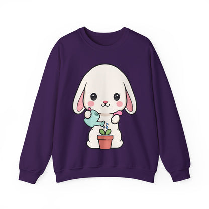 Kawaii Bunny Sweatshirt, Cute Gardening Crewneck