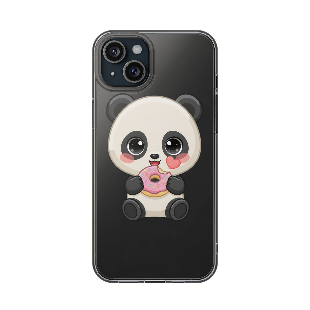 Kawaii Panda Phone Case with Donut