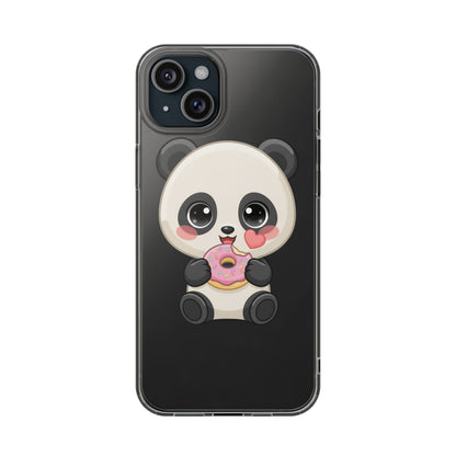 Kawaii Panda Phone Case with Donut