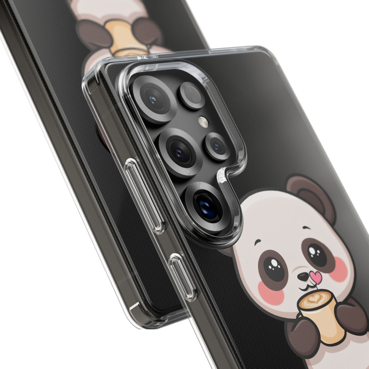 Kawaii Panda Latte Clear Impact-Resistant Case