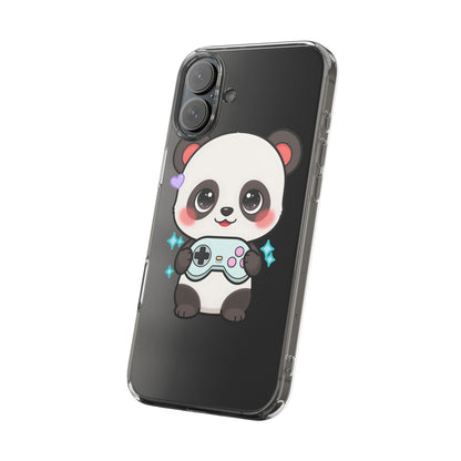 Gamer Panda Clear Impact-Resistant Phone Case