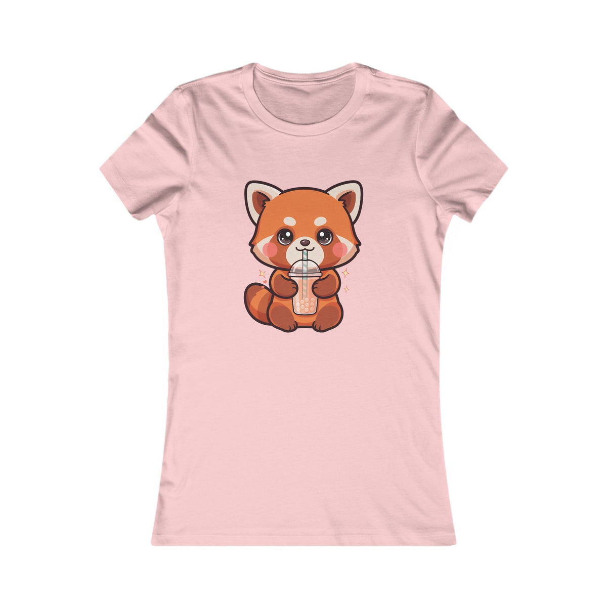 Kawaii Red Panda Bubble Tea Women's Tee