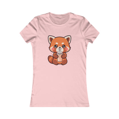 Kawaii Red Panda Bubble Tea Women's Tee