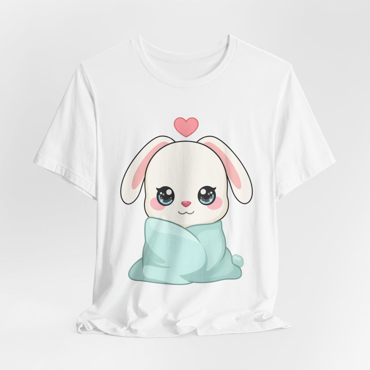 Cozy Bunny T-Shirt, Kawaii Blanket Bunny Tee
