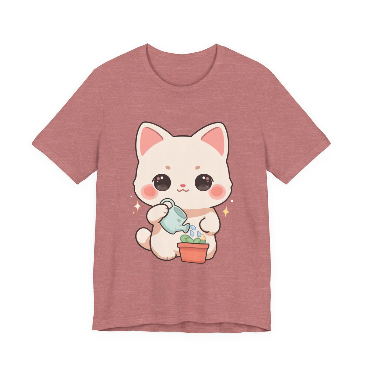Kawaii Cat Gardening T-Shirt for Plant Lovers