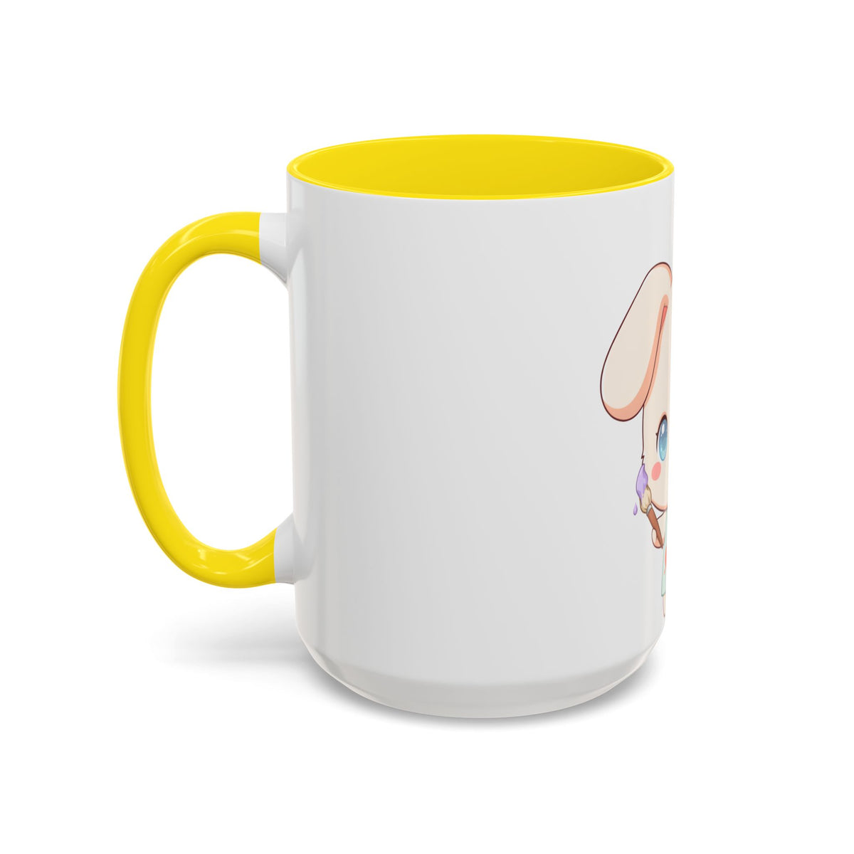 Kawaii Bunny Coffee Mug for Artists and Cute Art Lovers