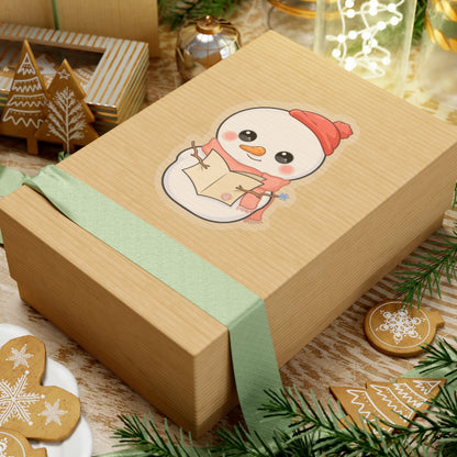 Kawaii Snowman Sticker for a Cozy Holiday Desk