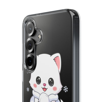 Kawaii Arctic Fox Phone Case, Cute Snow Day Gift