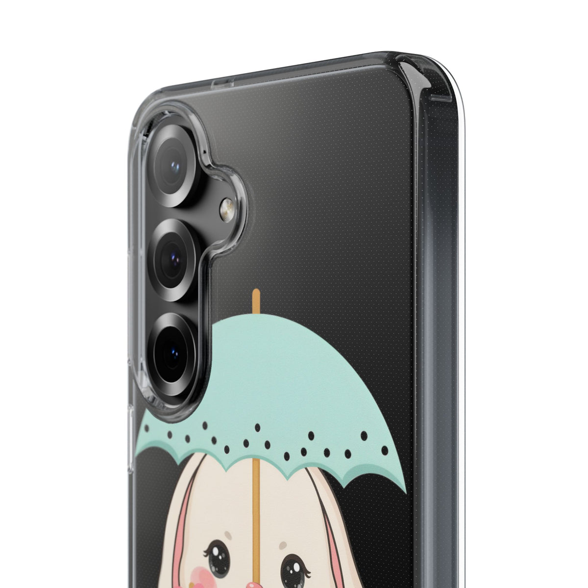 Kawaii Bunny Phone Case with Umbrella | Cute Clear Case