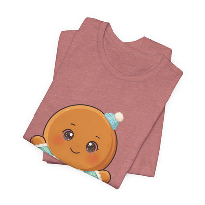 Kawaii Gingerbread Man Christmas Tee for Holiday Cheer