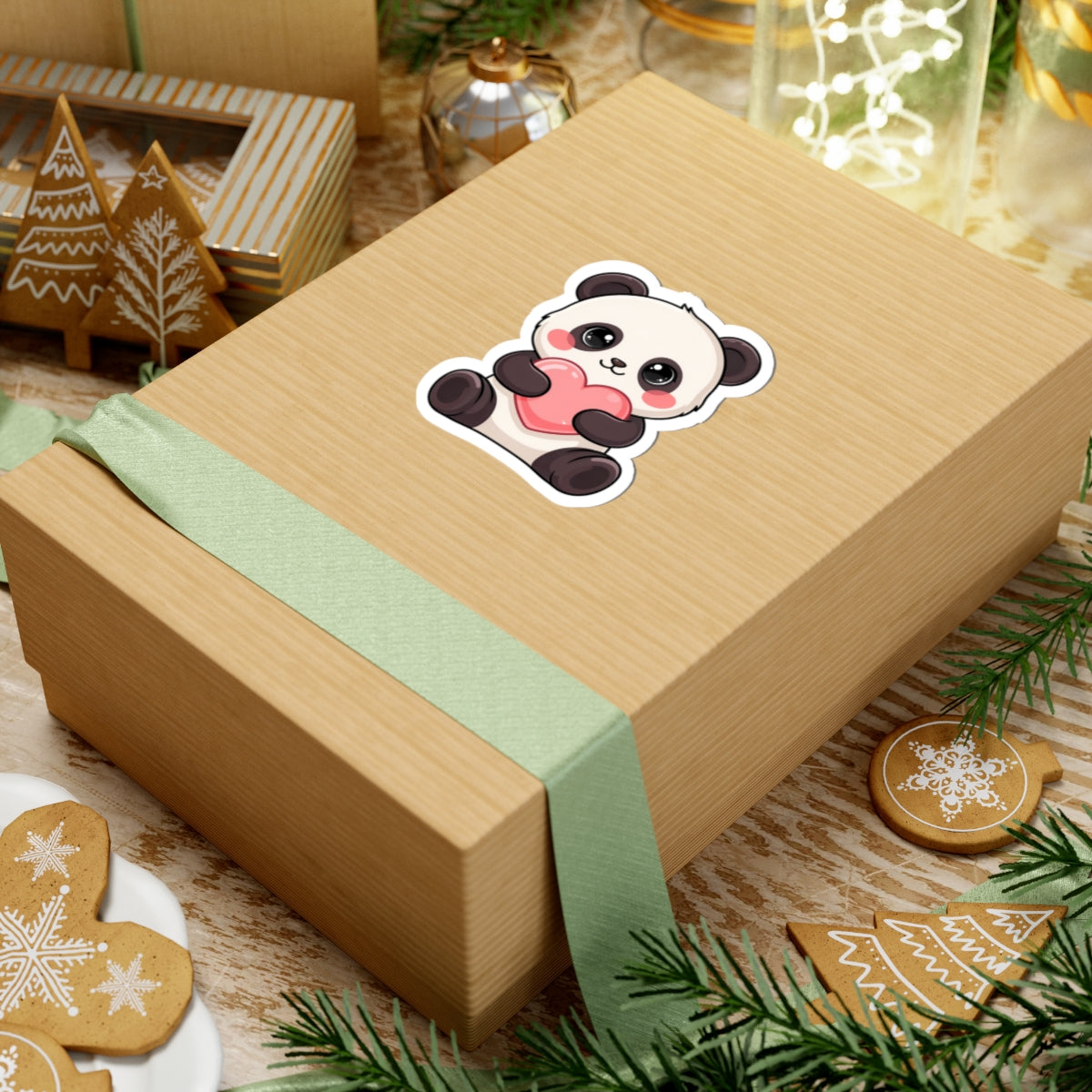 Kawaii Panda Sticker, Sweet Valentine Gift