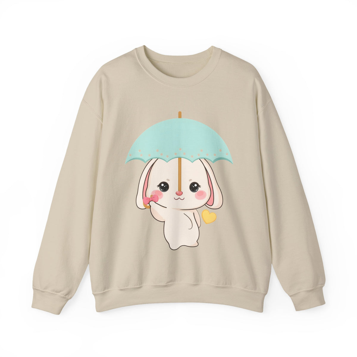 Kawaii Bunny Sweatshirt with Umbrella | Cute Chibi Gift
