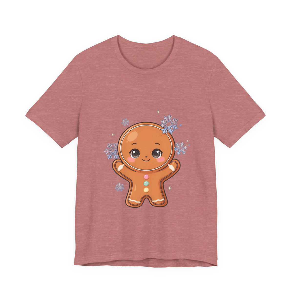 Kawaii Gingerbread Man T-Shirt for a Cozy Christmas Mood