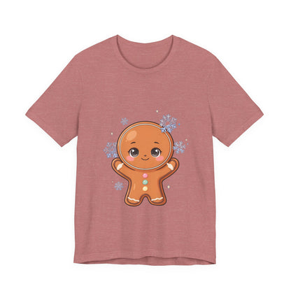 Kawaii Gingerbread Man T-Shirt for a Cozy Christmas Mood