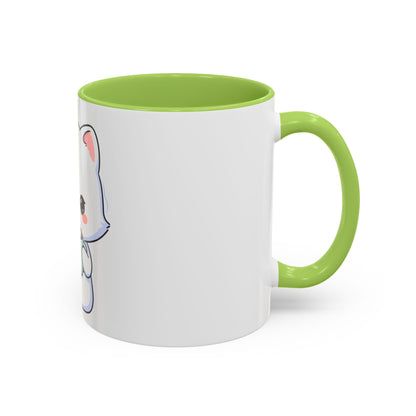 Kawaii Arctic Fox Mug – Cute Cocoa Lover Accent Coffee Mug
