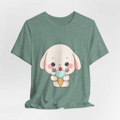 Kawaii Bunny Ice Cream Tee for Cute Style Lovers