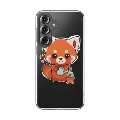 Red Panda Phone Case, Cute Plant Lover Gift