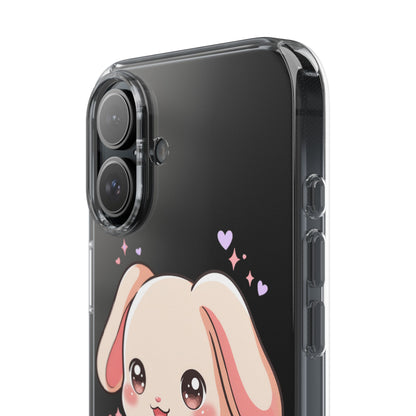 Kawaii Bunny Gamer Clear Impact-Resistant Phone Case