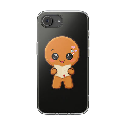 Gingerbread Man Phone Case, Cute Christmas Letter Reader